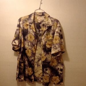 Floral Hawaiian Silk  Shirt